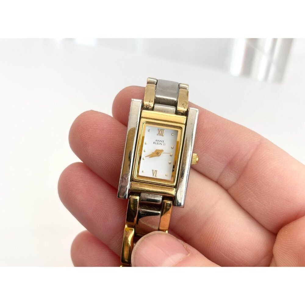 Anne Klein II Dual Toned 10/4549 Bracelet Vintage Wristwatch - 17mm - WORKS! - Picture 10 of 14